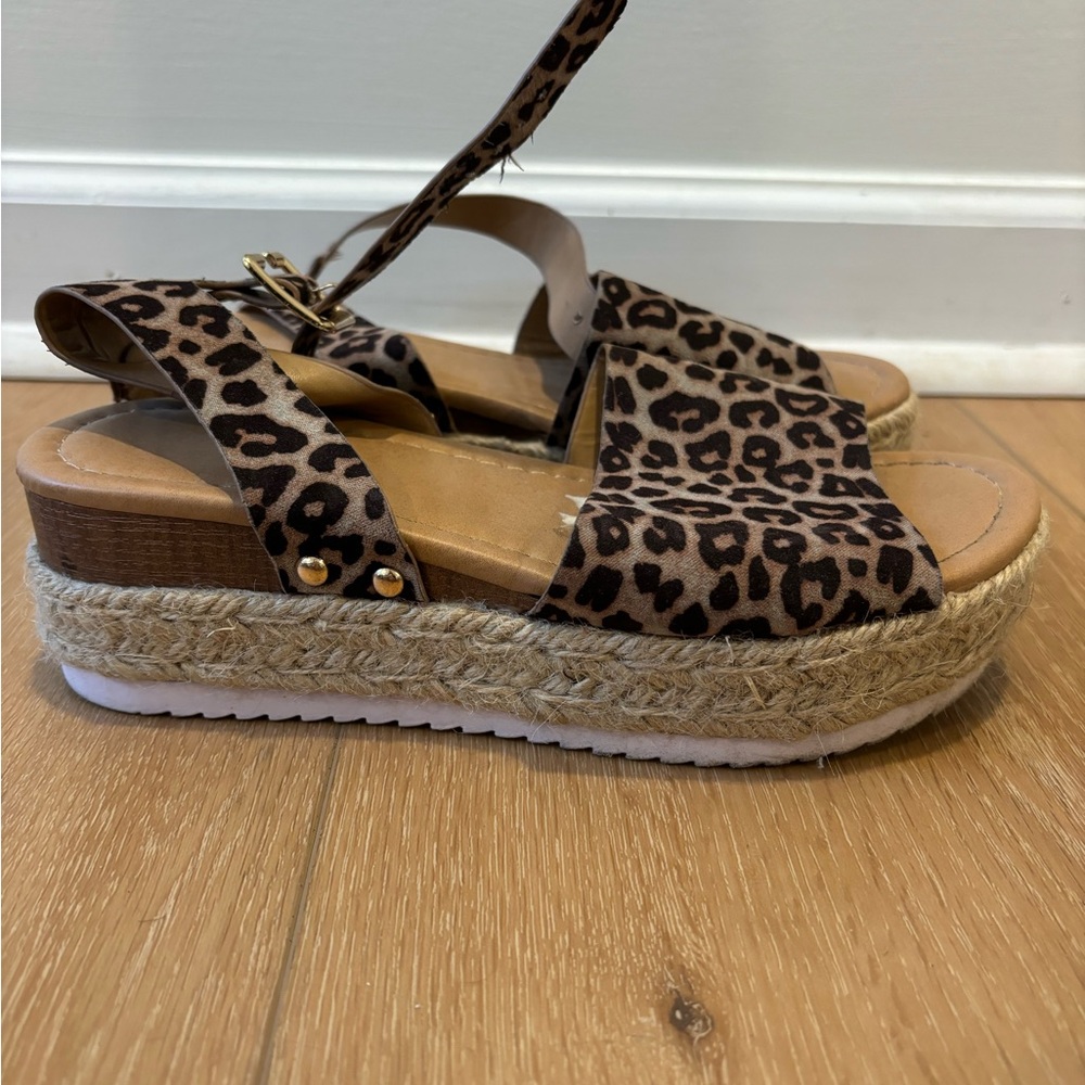 Cheetah print sandals